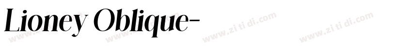 Lioney Oblique字体转换